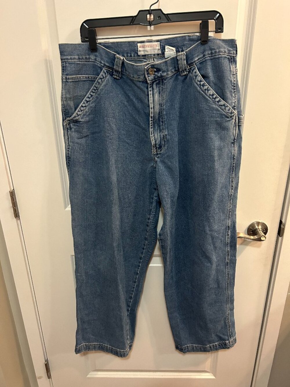 Vintage Old Navy Carpenter Painter Jeans 38x32 Y2K Baggy Workwear Denim Wide Leg
